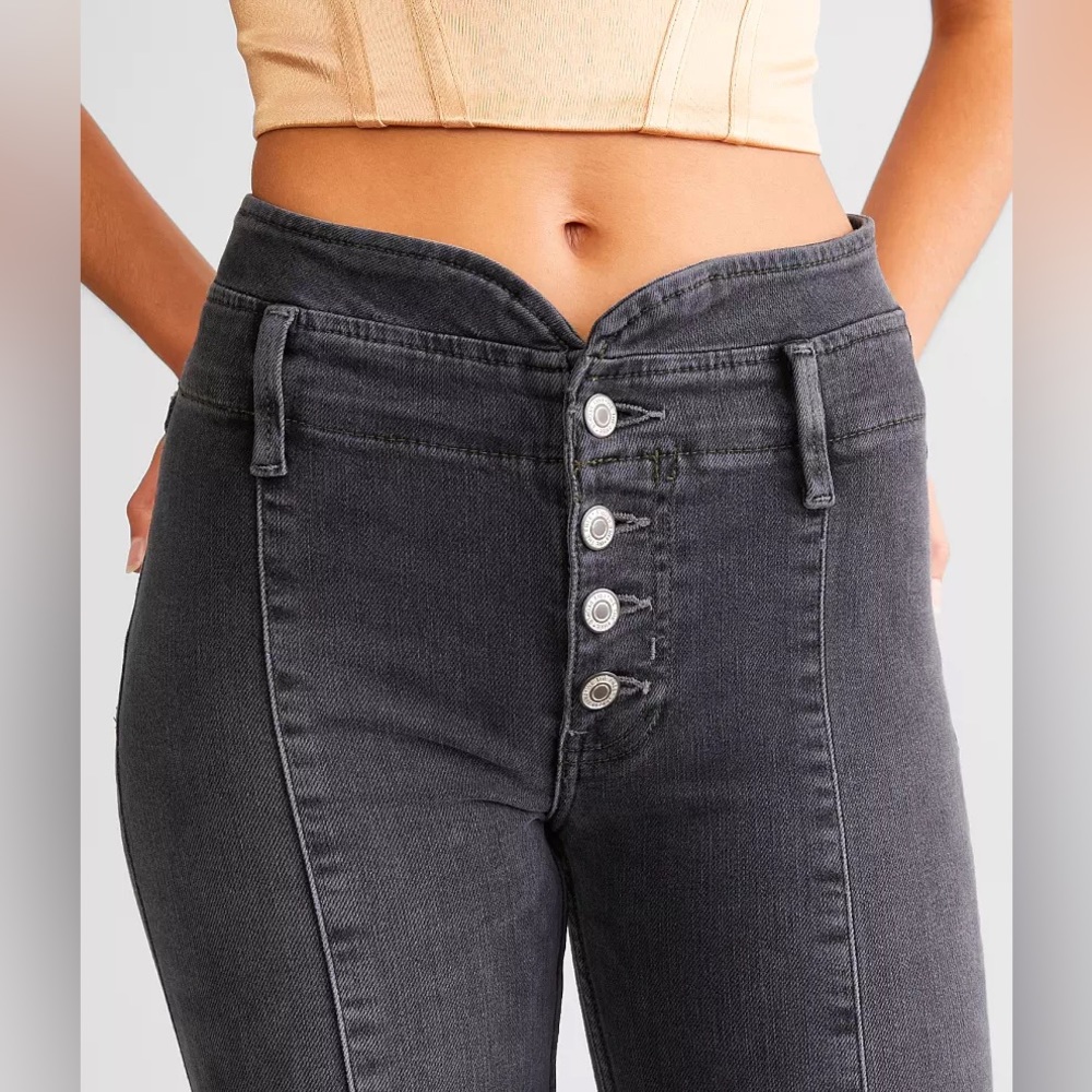 NWT Free People We the Free After Dark Mid Rise Flare Vintage Black Size… - Picture 5 of 14